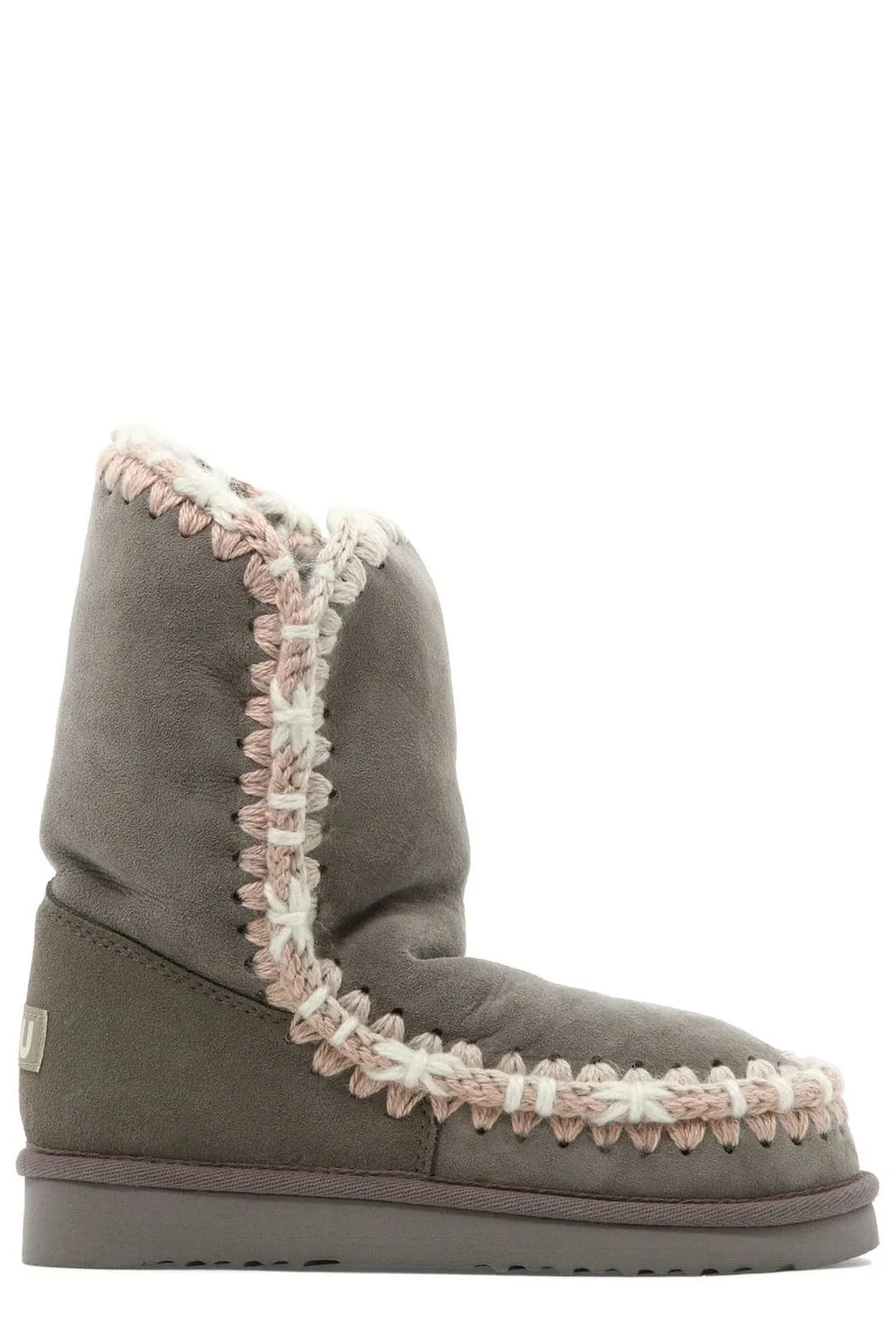 Mou Eskimo Overstiching Chunky-Sole Ankle Boots