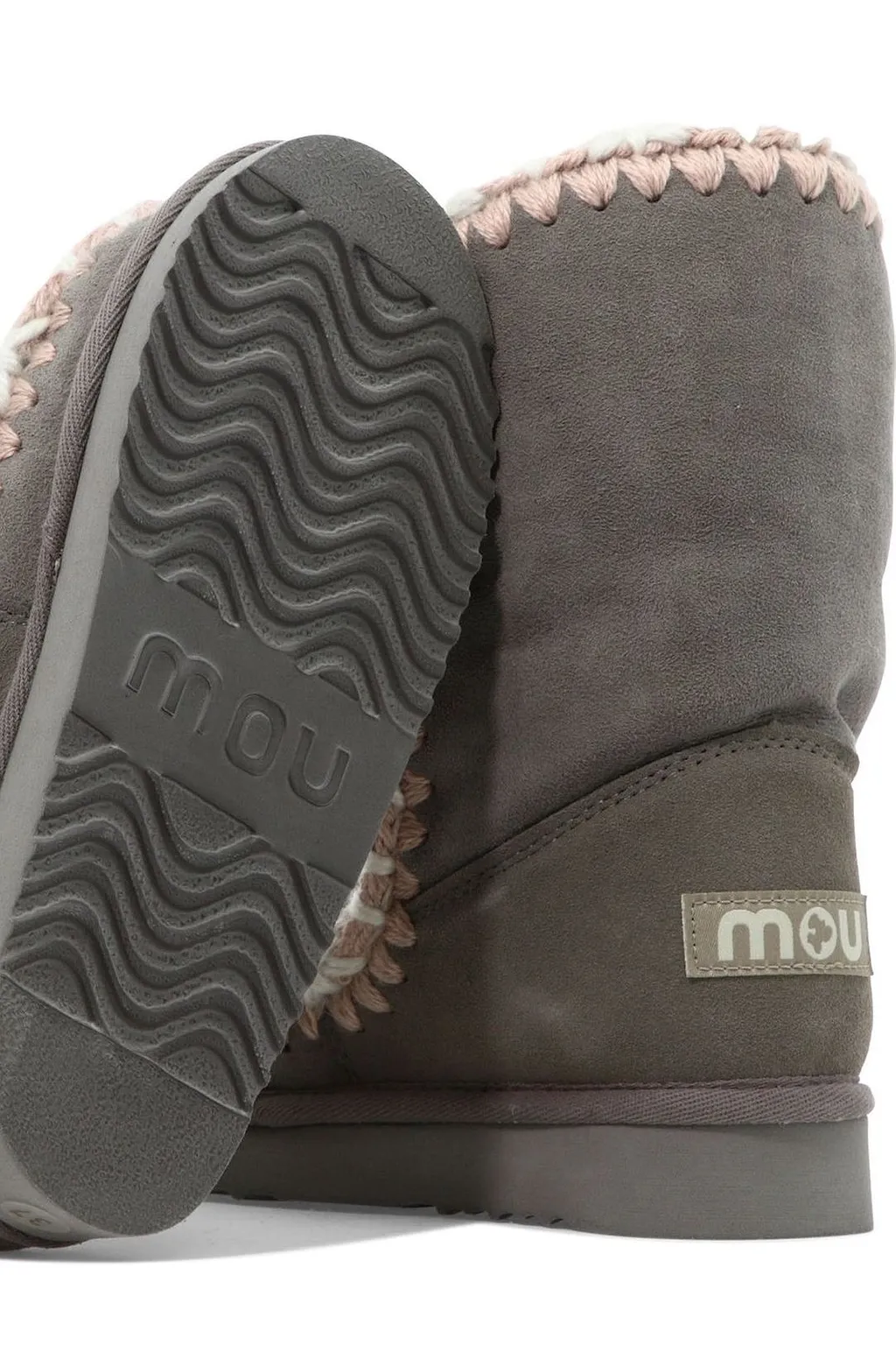 Mou Eskimo Overstiching Chunky-Sole Ankle Boots