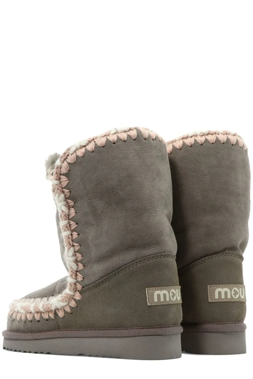 Mou Eskimo Overstiching Chunky-Sole Ankle Boots
