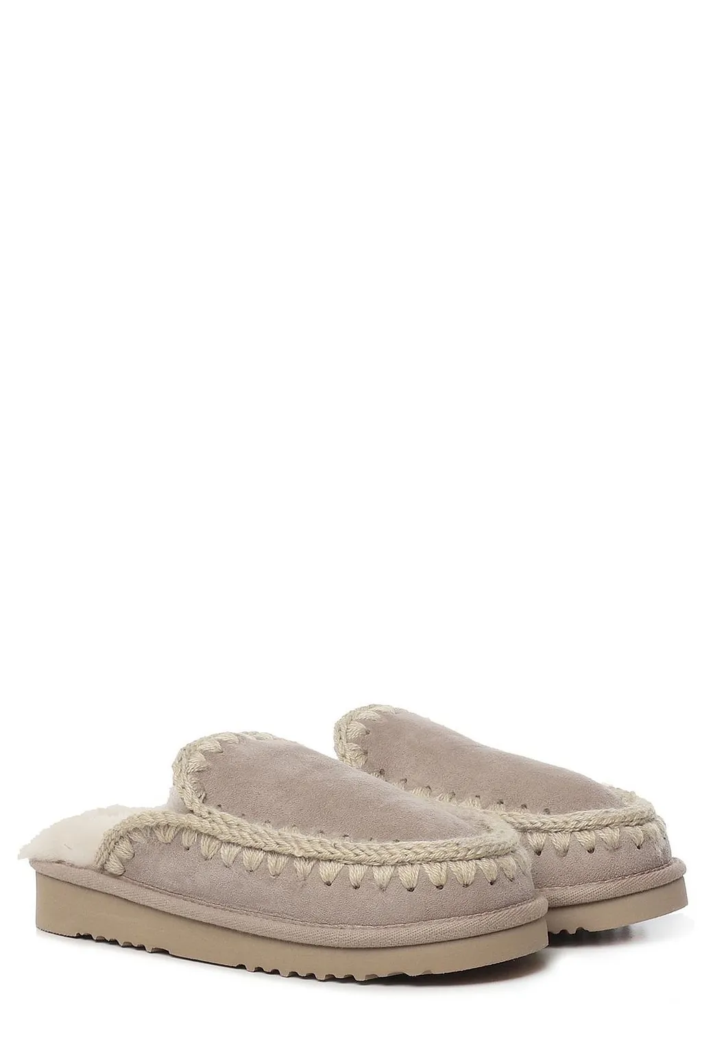 Mou Eskimo Crochet-Detailed Slippers