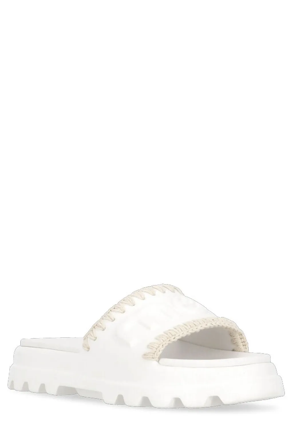 Mou Eva Logo-Embossed Open-Toe Slides