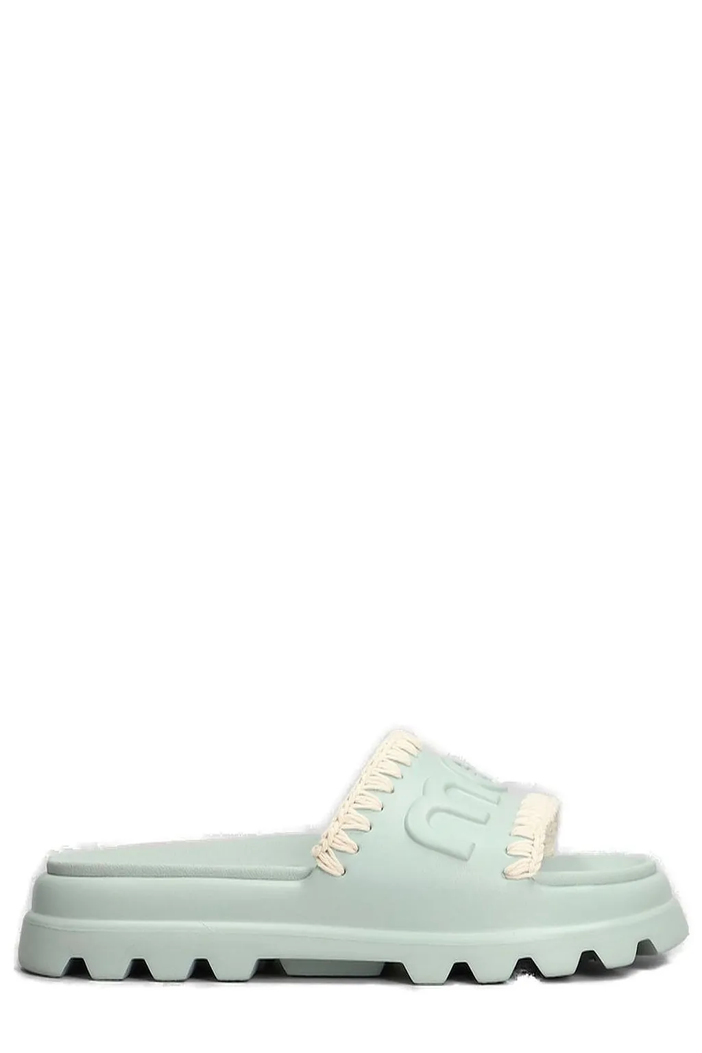 Mou Eva Logo-Embossed Open-Toe Slides
