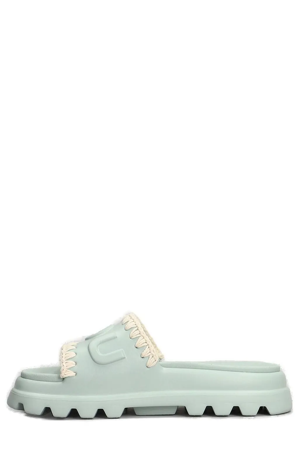 Mou Eva Logo-Embossed Open-Toe Slides