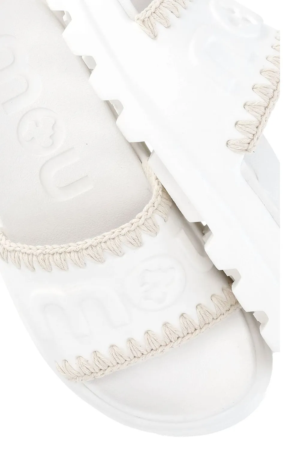 Mou Eva Logo-Embossed Open-Toe Slides