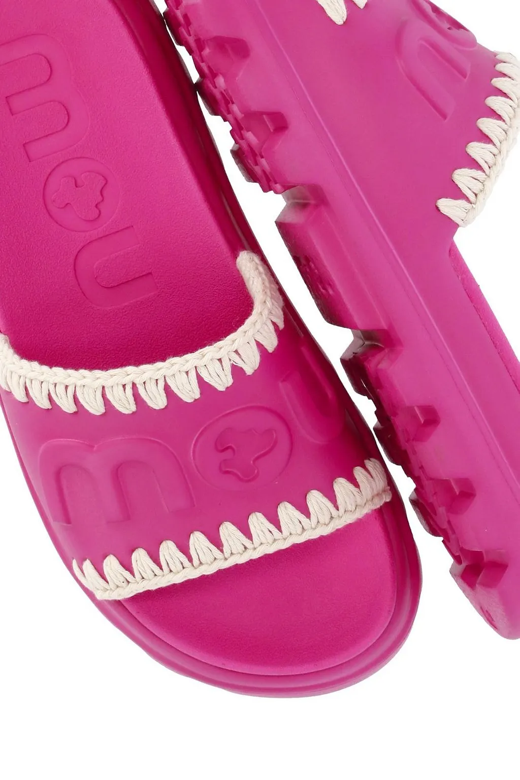 Mou Eva Logo-Embossed Open-Toe Slides