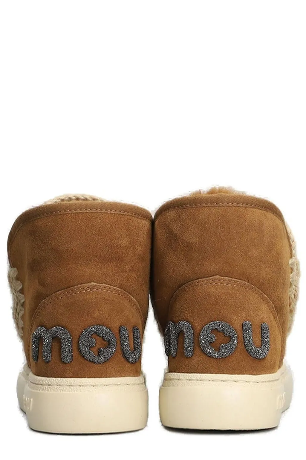 Mou Eskimo Whipstitch-Trim Round-Toe Ankle Boots