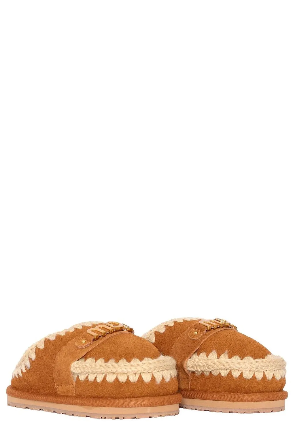 Mou Kids Logo Lettering Slippers