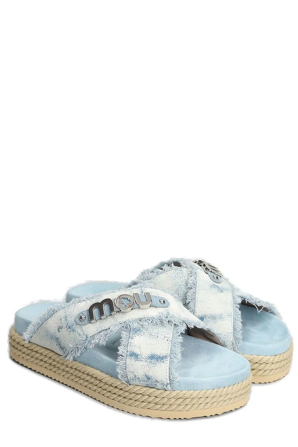 Mou Logo Lettering Open Toe Sandals