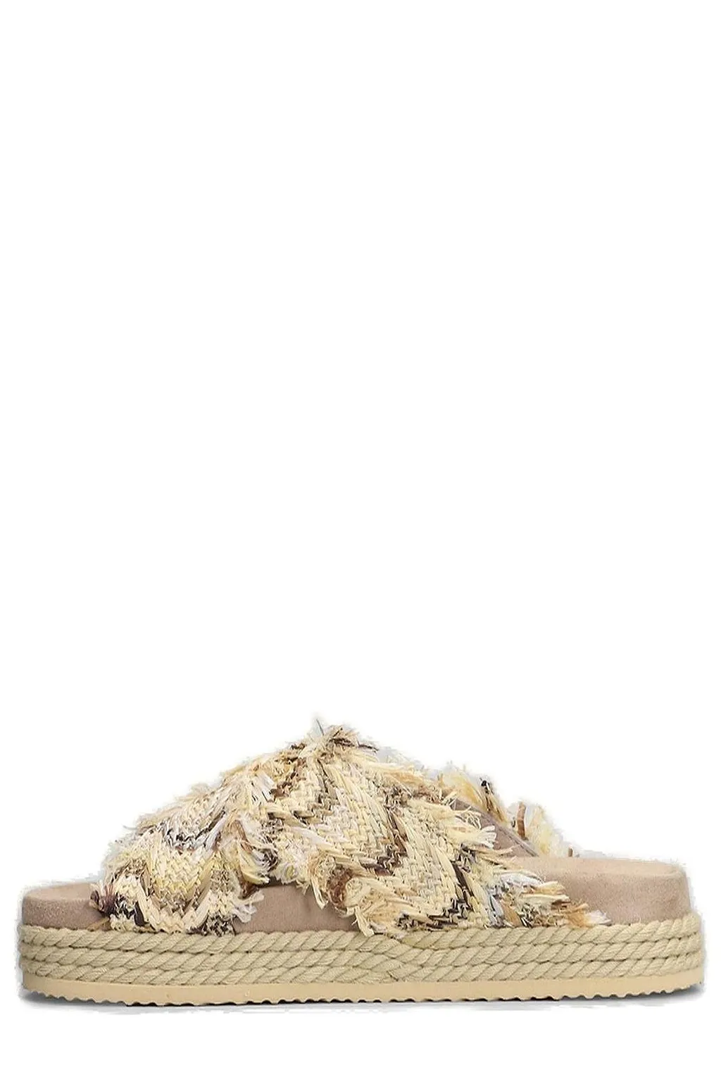 Mou Logo Lettering Criss-Cross Sandals