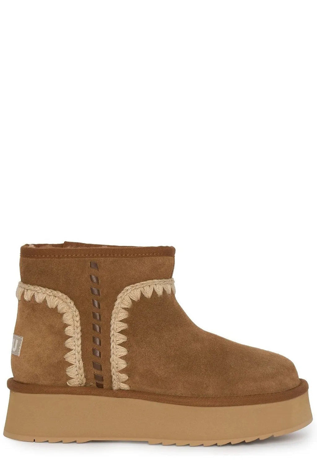 Mou Knit Detailed Ankle Boots