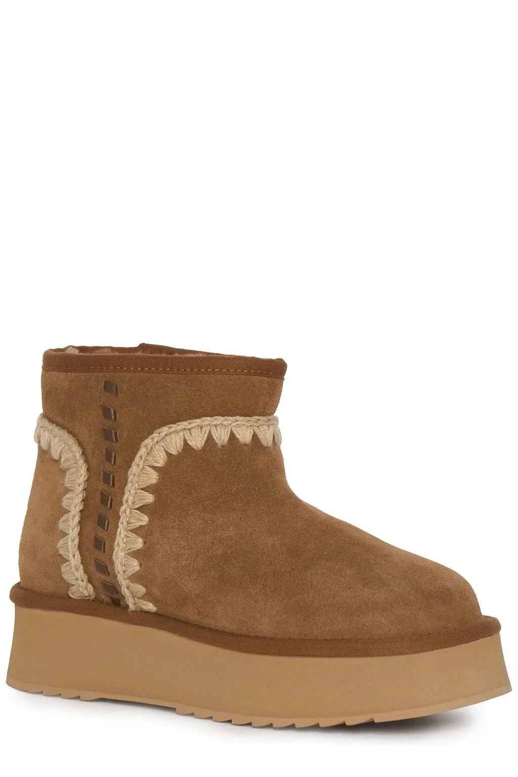 Mou Knit Detailed Ankle Boots
