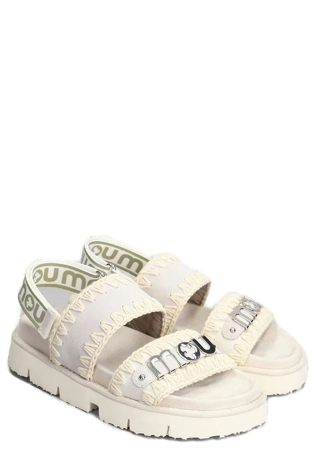 Mou Logo Plaque Open-Toe Sandals