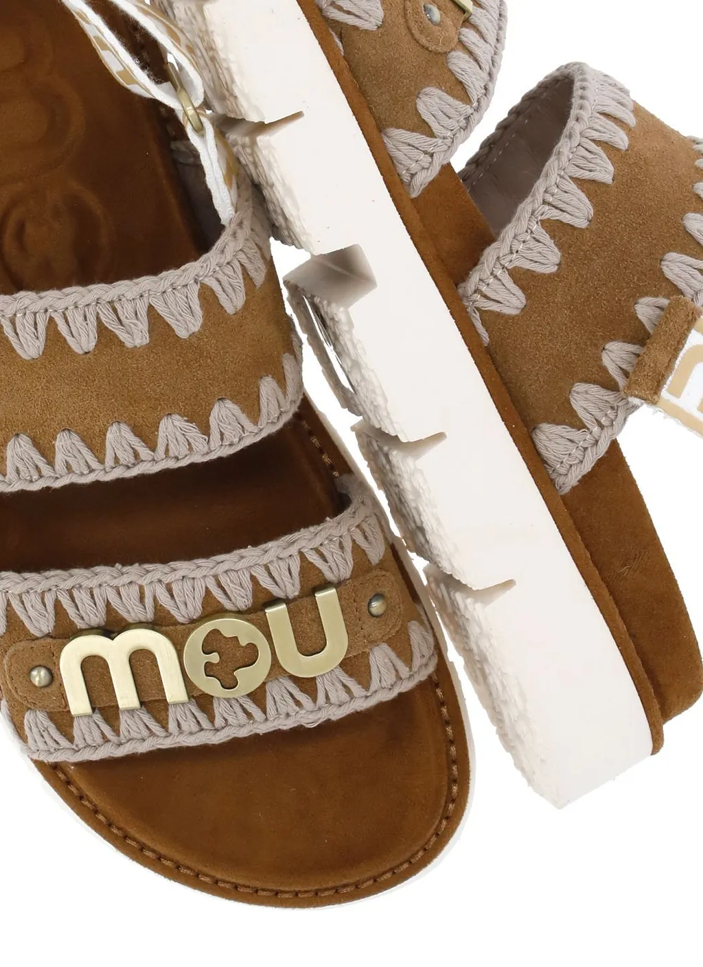 Mou Bio Logo Strap Platform Sandals