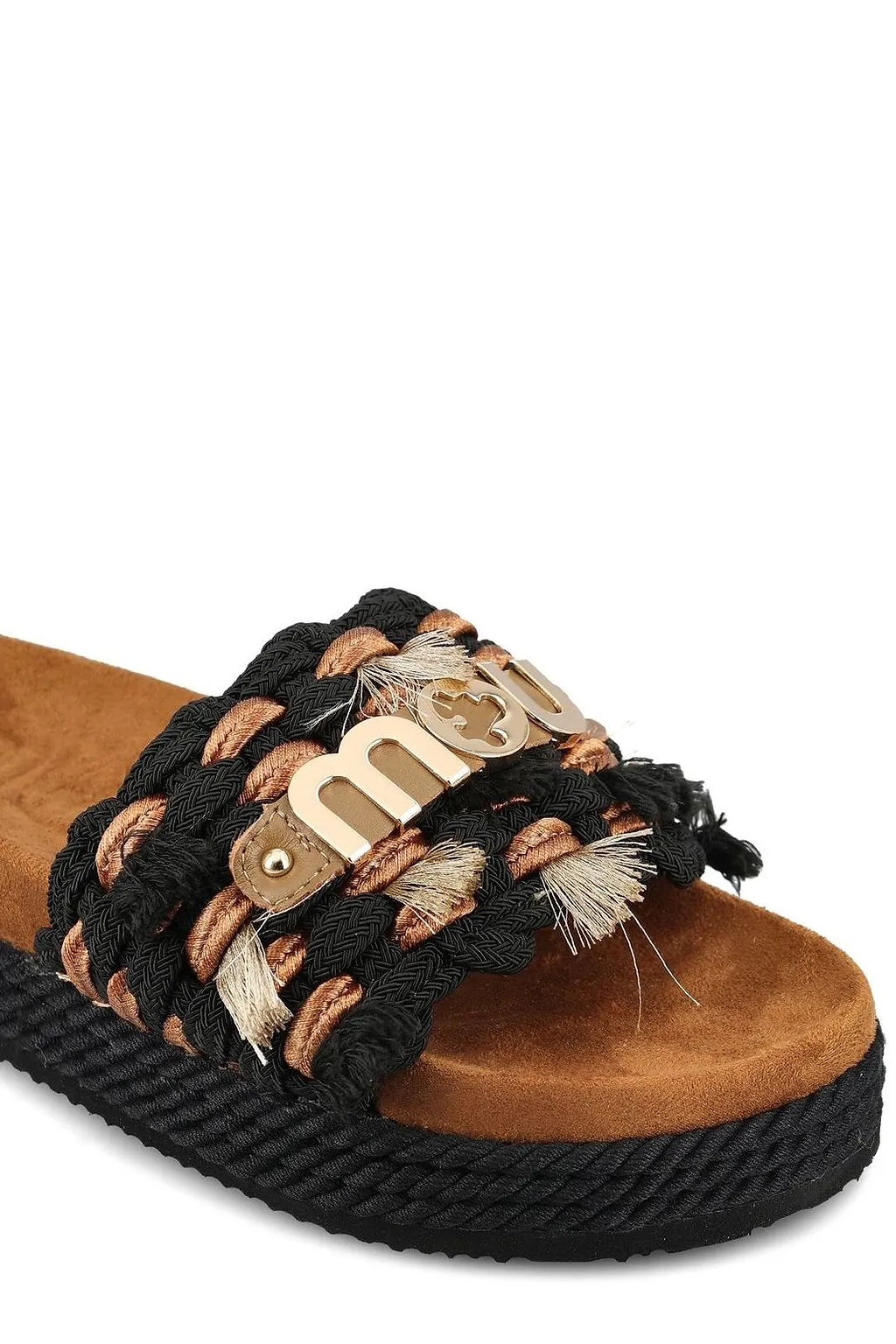 Mou Monoband Rope Fringed Sandals