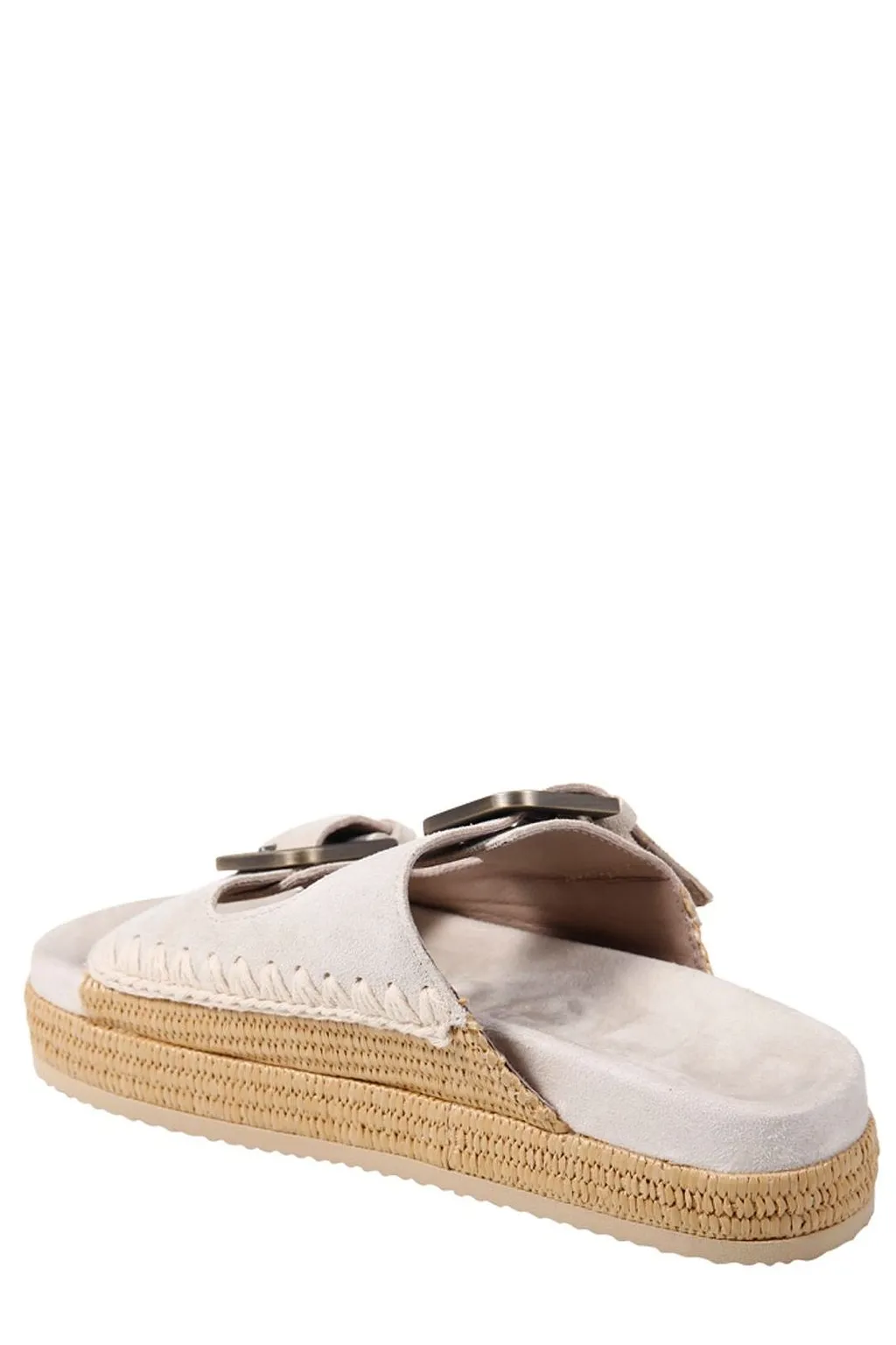 Mou Raffia Two-Buckle Sandals