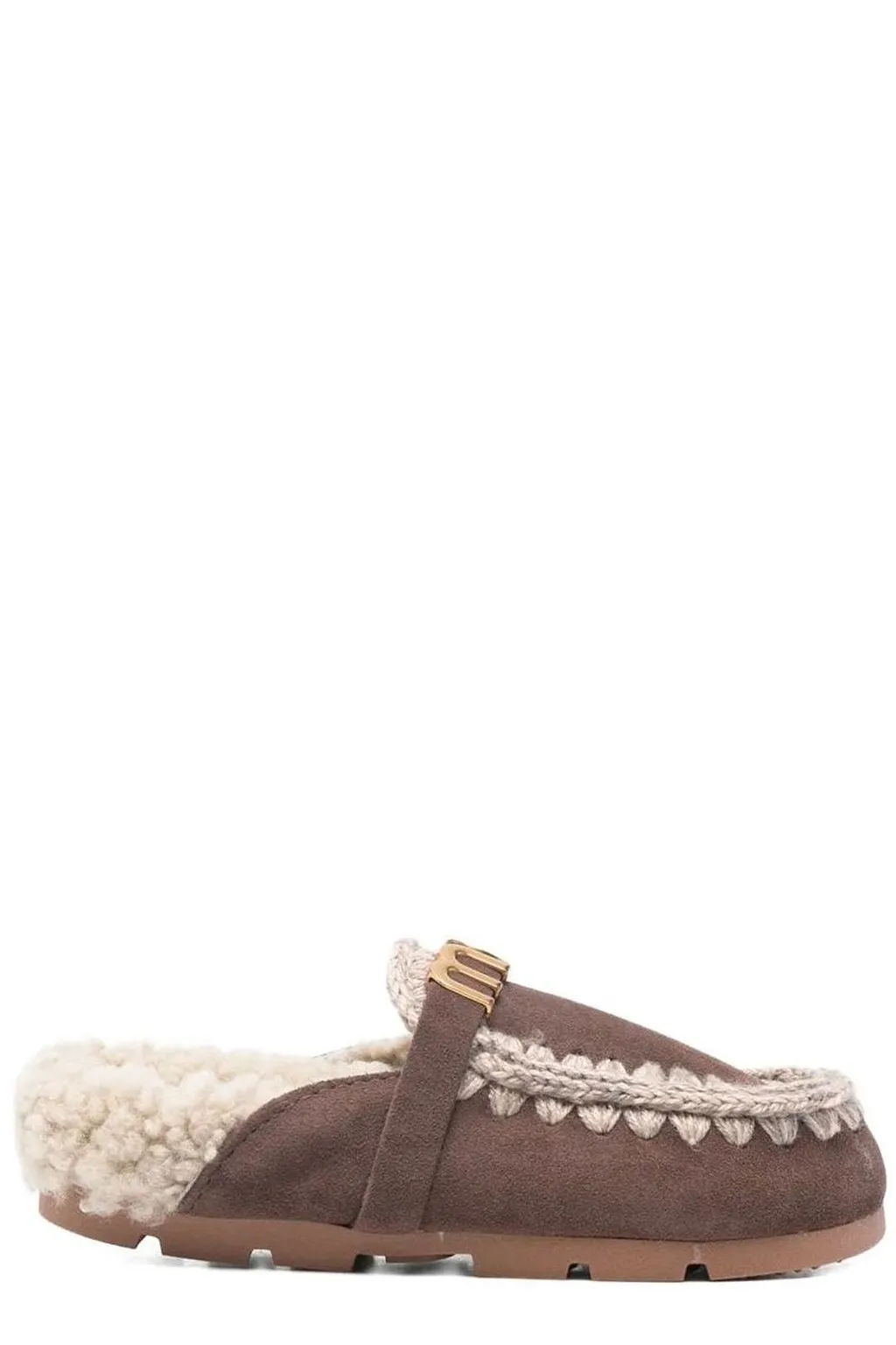 Mou Shearling Trim Winter Slides