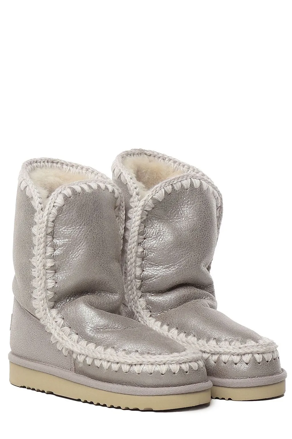 Mou Stitch Detailed Logo Patch Snow Boots