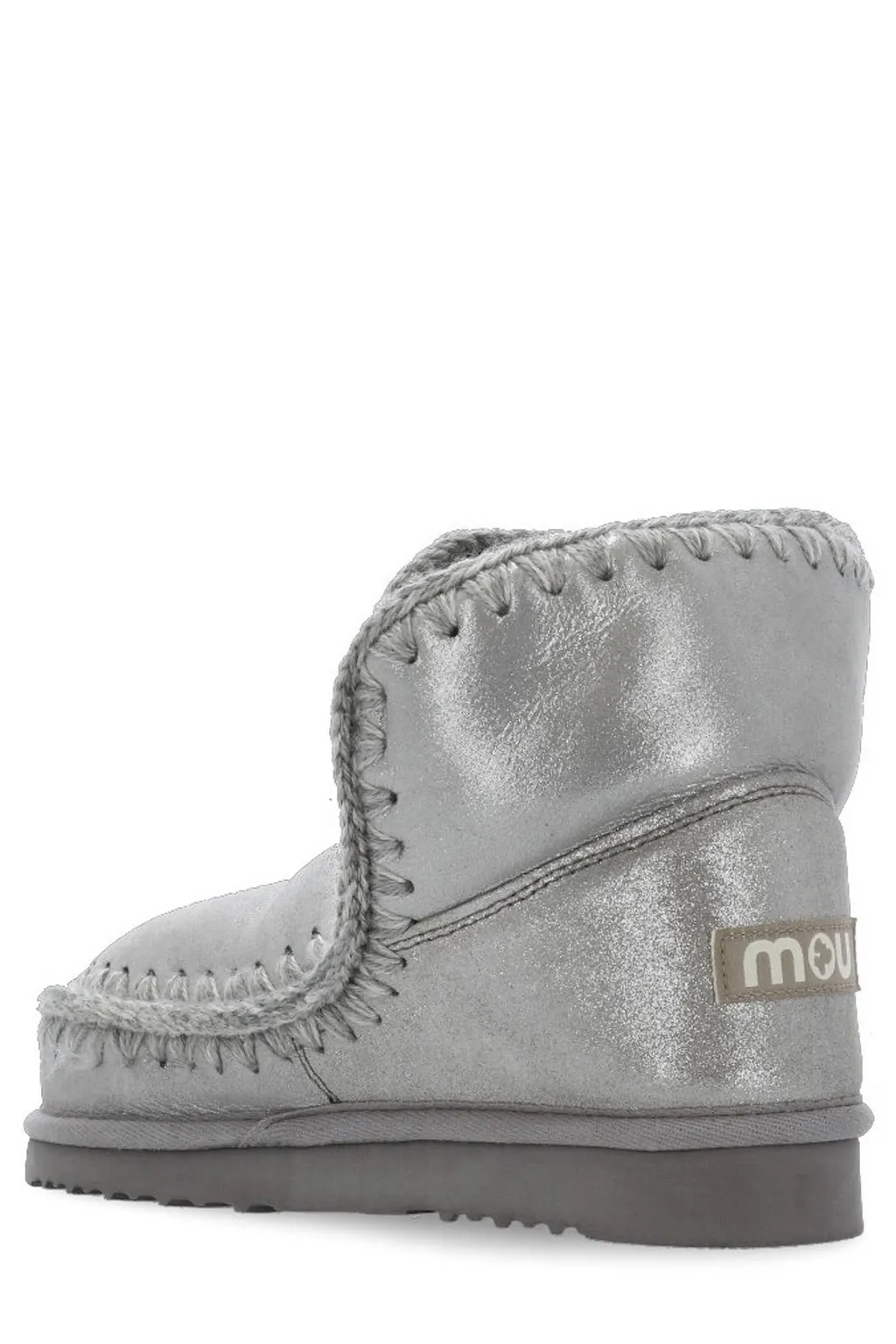 Mou Stitched Trim Slip-On Ankle Boots