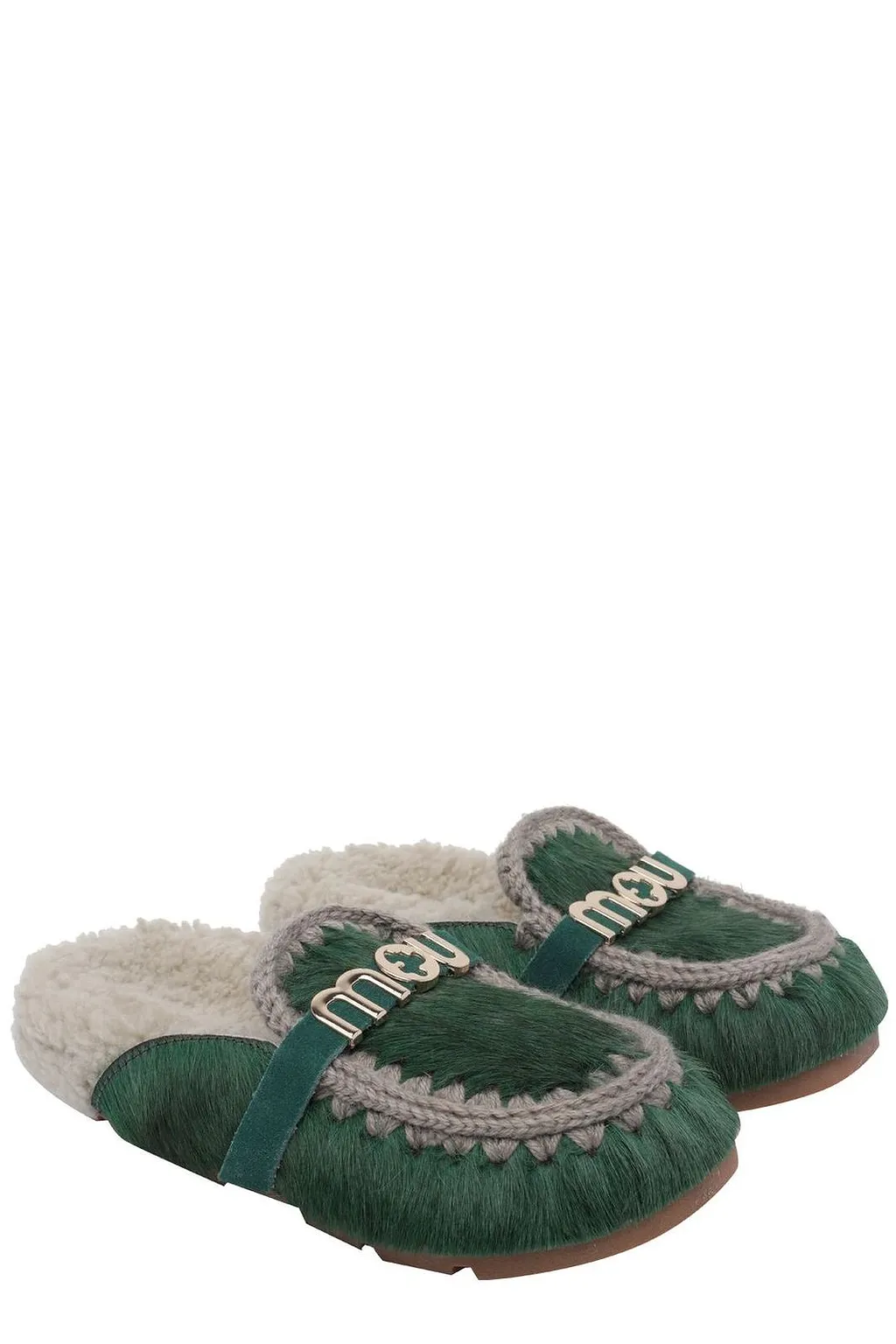 Mou Winter Bio Fur-Trim Mules
