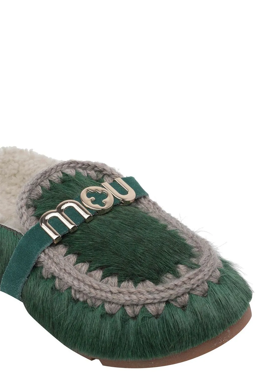 Mou Winter Bio Fur-Trim Mules