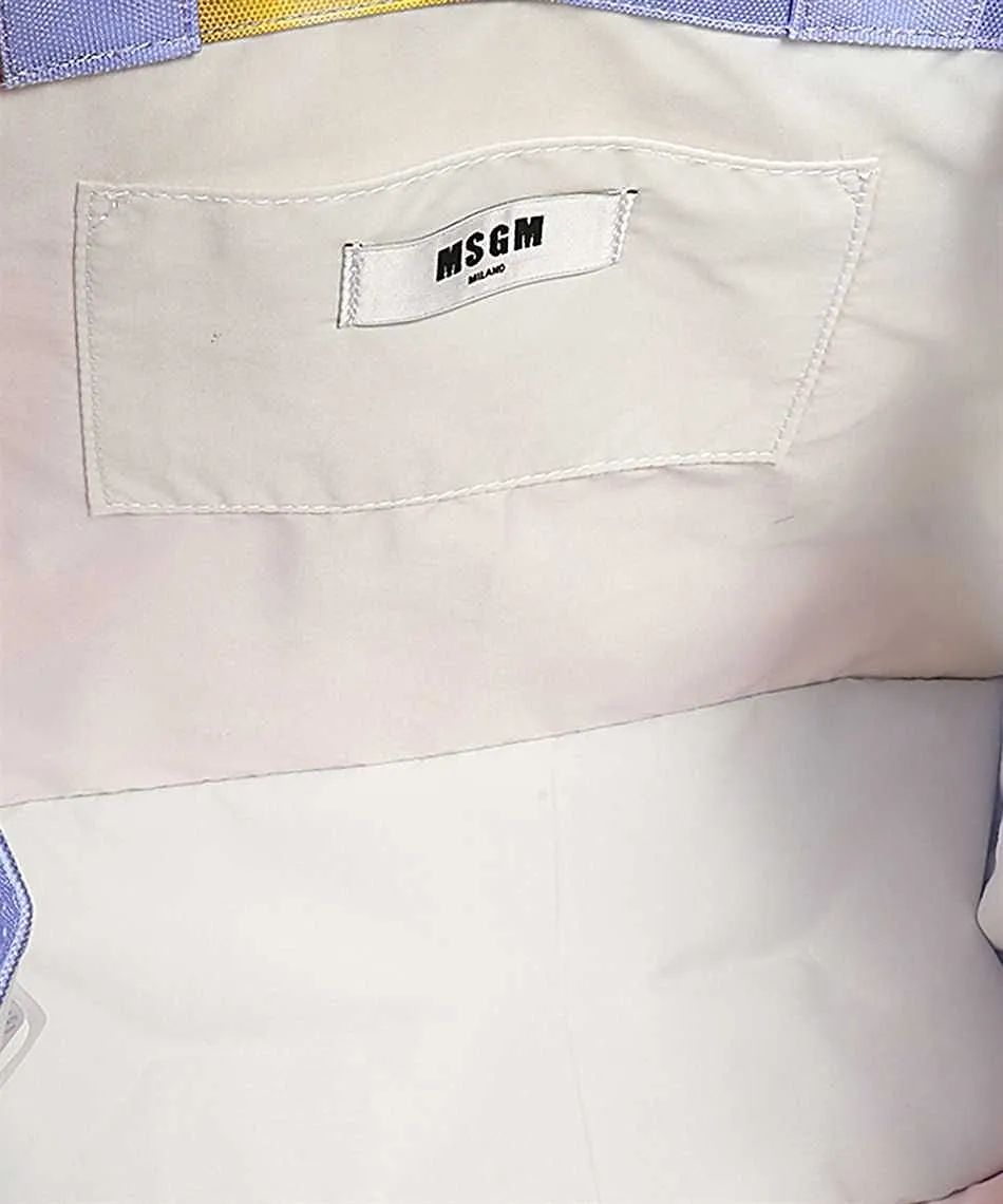 Msgm Logo Printed Top Handle Bag
