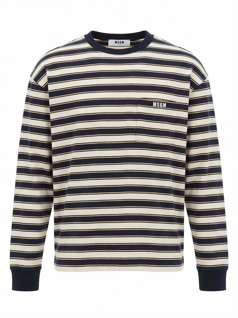 Msgm Long-Sleeved Striped T-Shirt