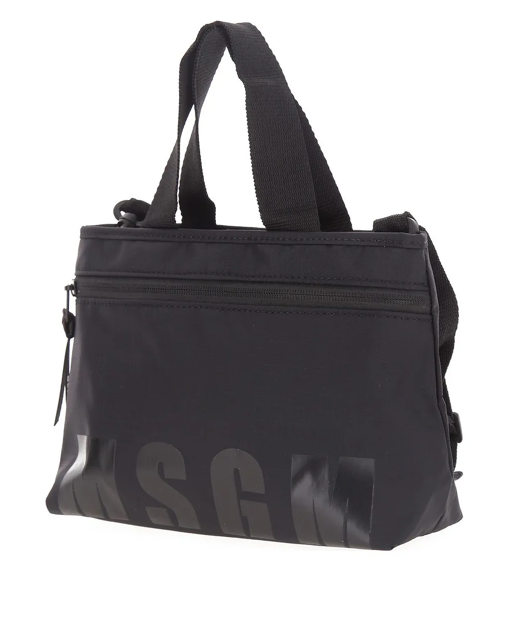 Msgm Mini Logo Nylon Tote Bag