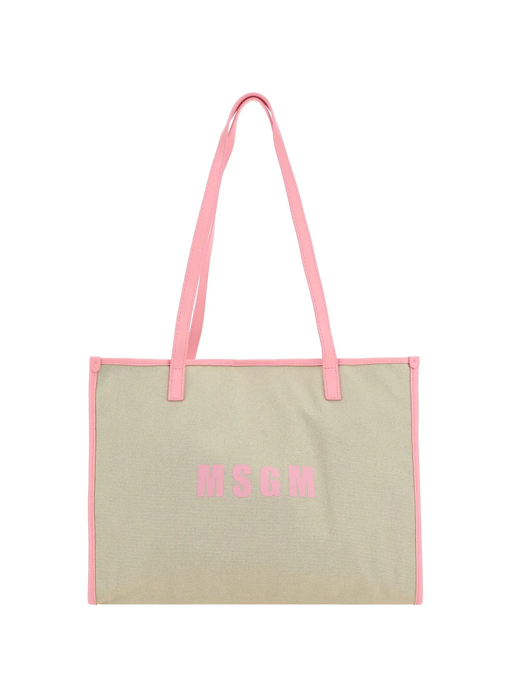 Msgm Medium Logo-Printed Top Handle Bag