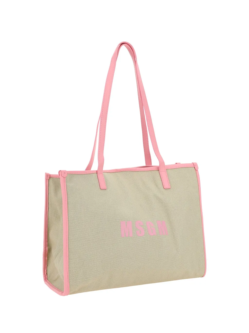 Msgm Medium Logo-Printed Top Handle Bag