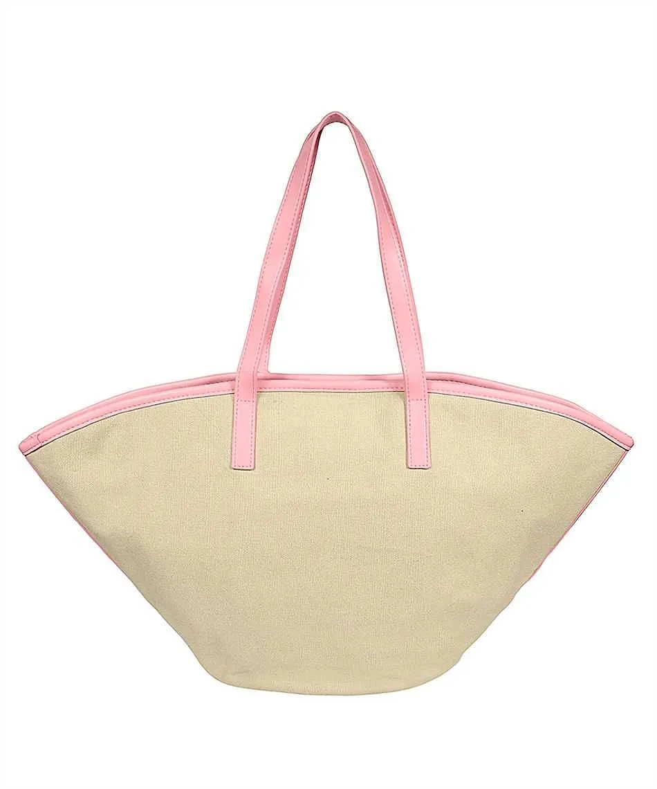 Msgm New Logo Printed Top Handle Bag