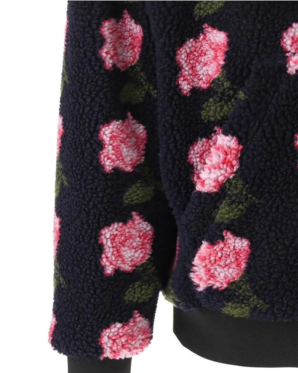 Msgm Rose Faux Fur Hooded Jacket