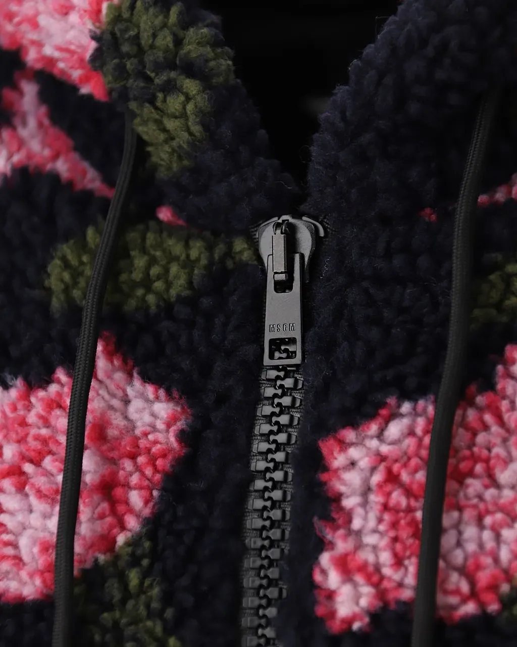Msgm Rose Faux Fur Hooded Jacket