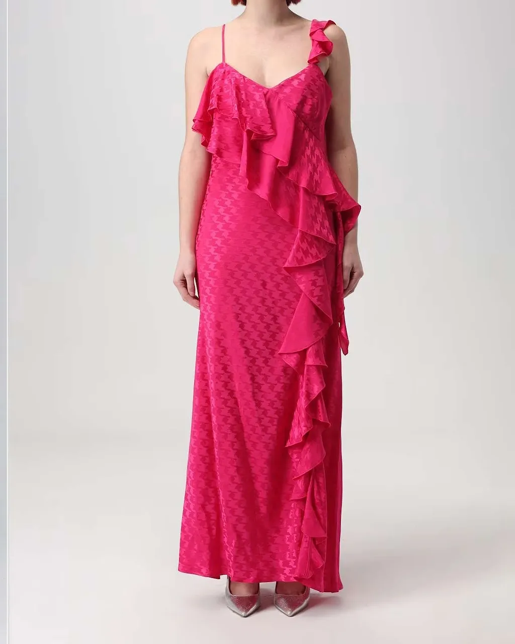 Msgm Ruffled Jacquard Dress