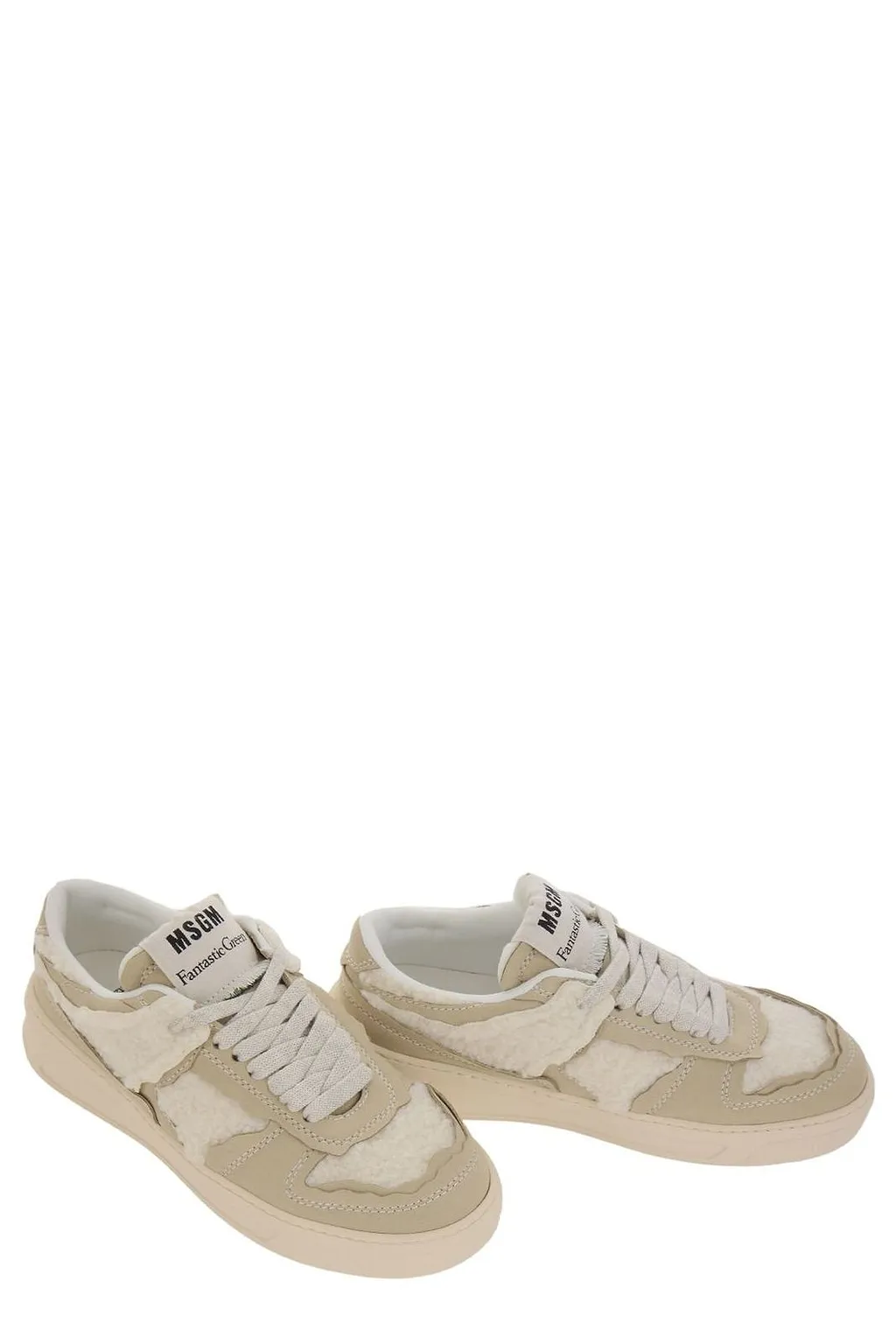 Msgm Sherpa Panel Low-Top Sneakers