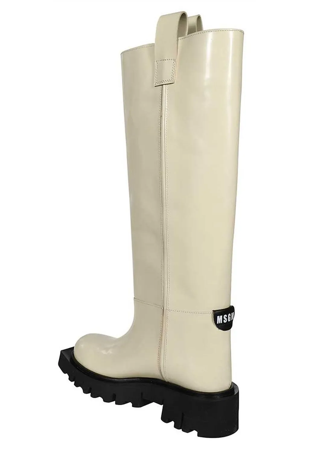 Msgm Square-Toe Chunky-Sole Boots