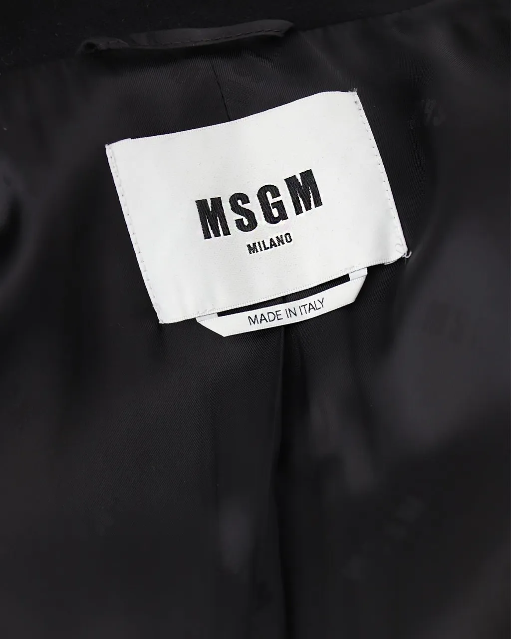 Msgm Slogan-Printed Double-Breasted Coat