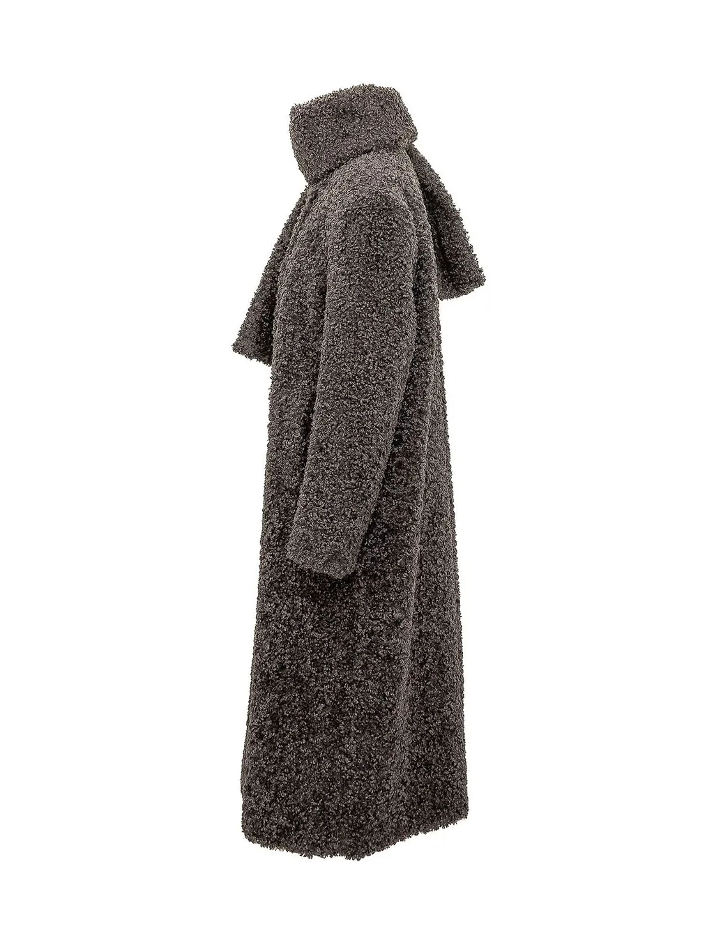 Msgm Textured Scarf-Detail Coat