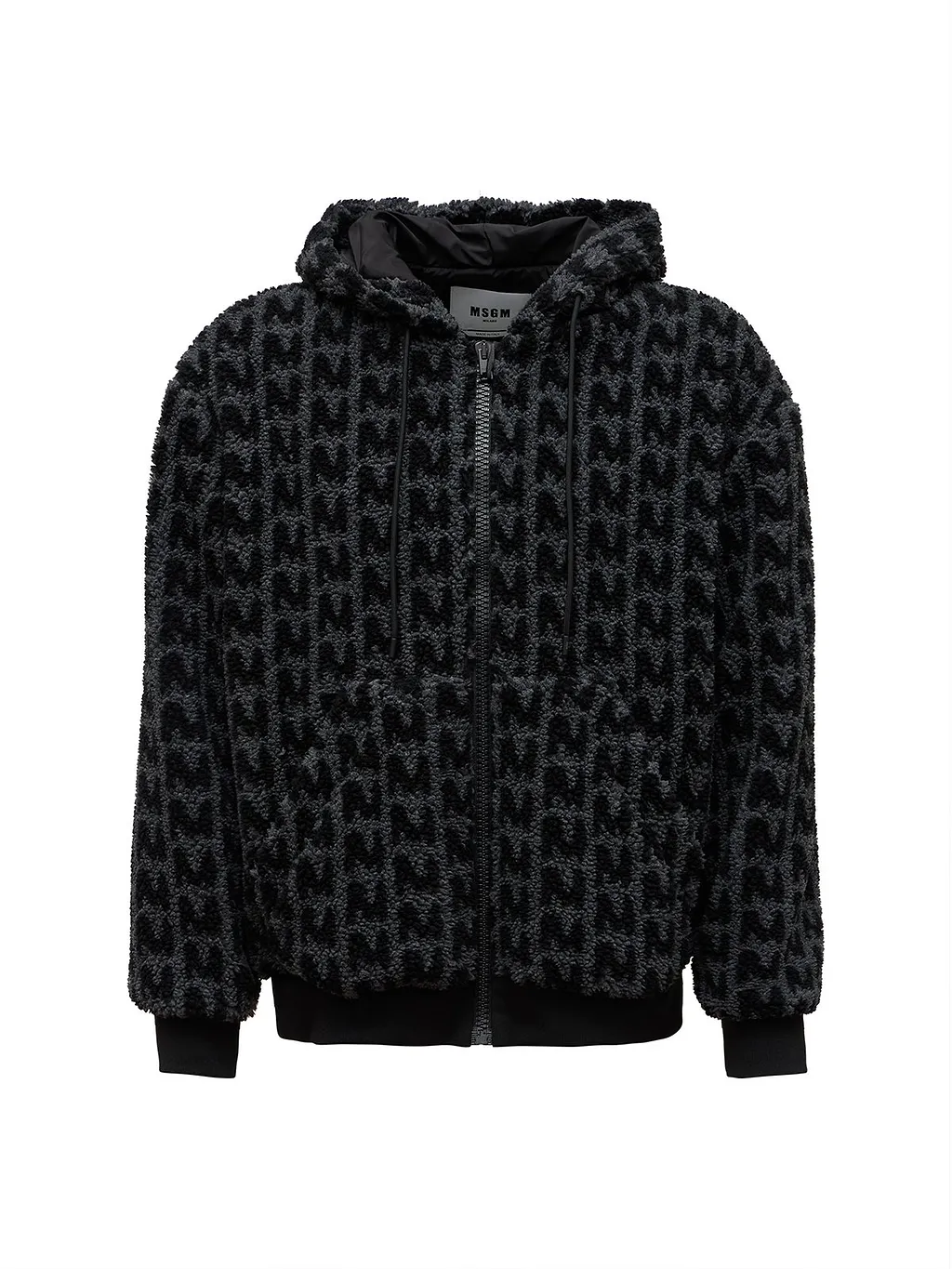 Msgm Towelled Finished Zipped Hoodie