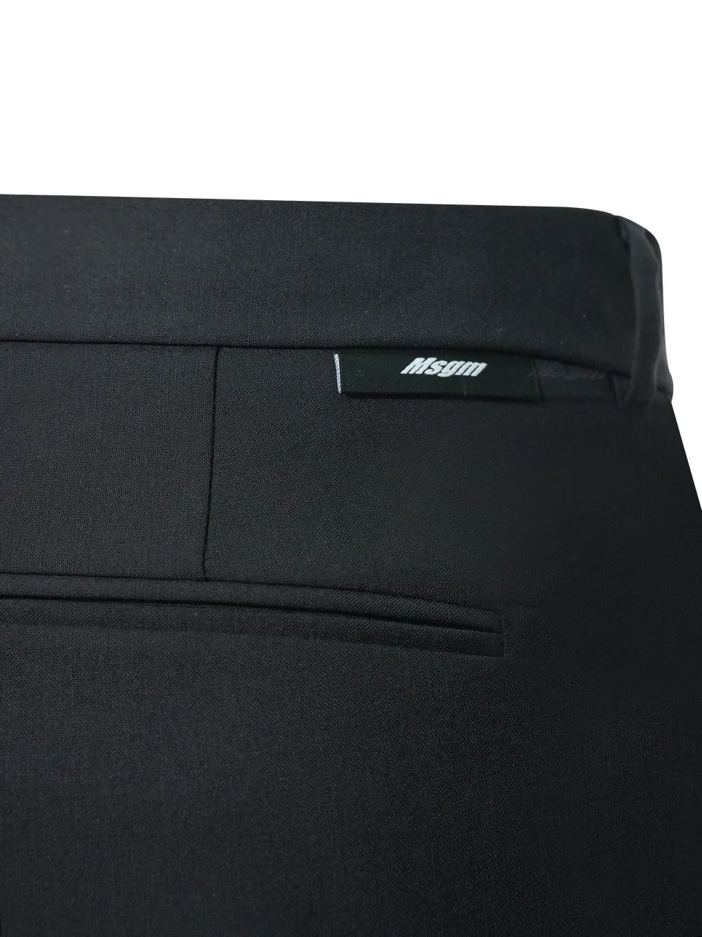 Msgm Wide-Leg Pressed-Crease Pants
