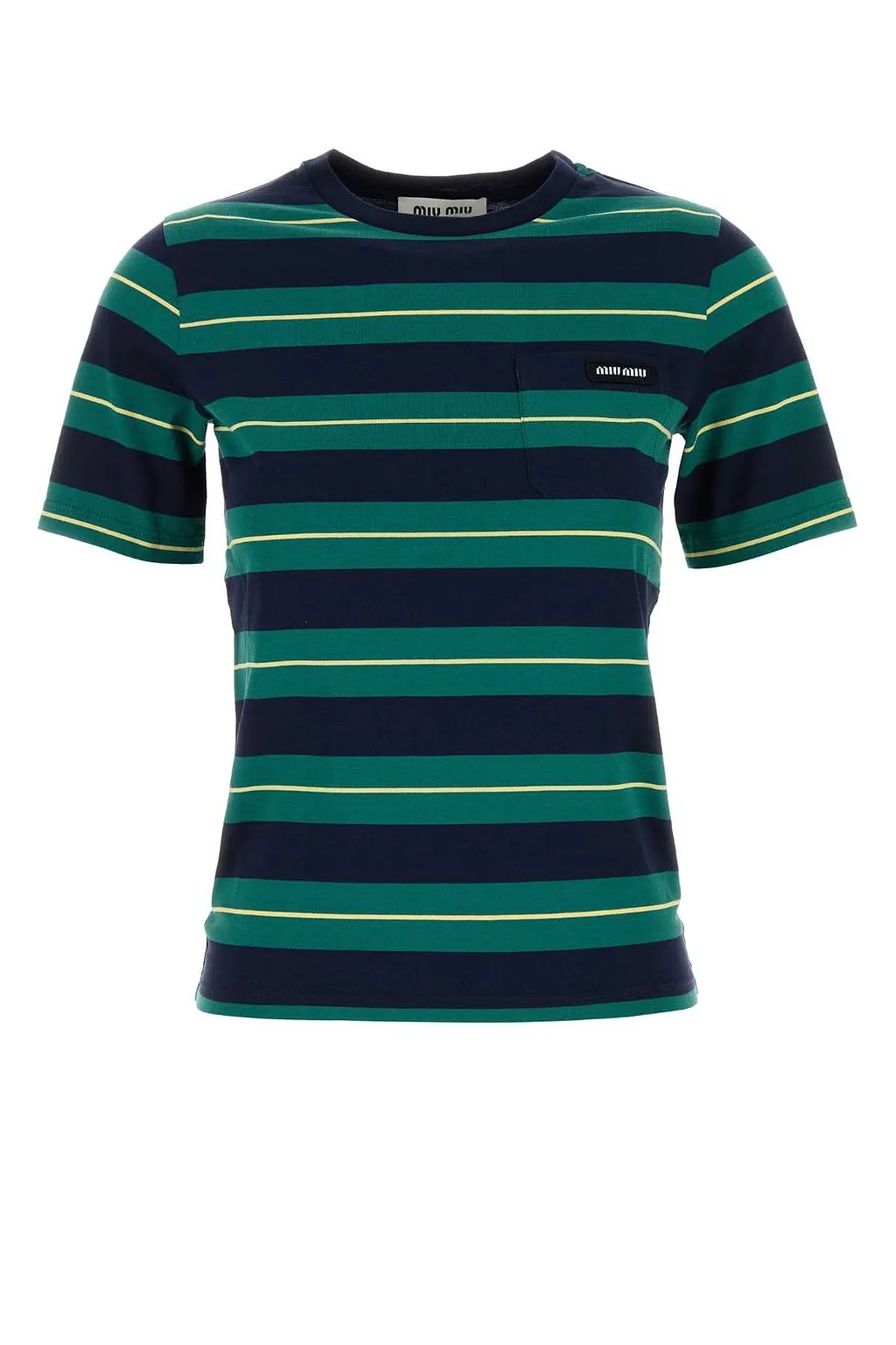 Miu Miu Striped Crewneck T-Shirt