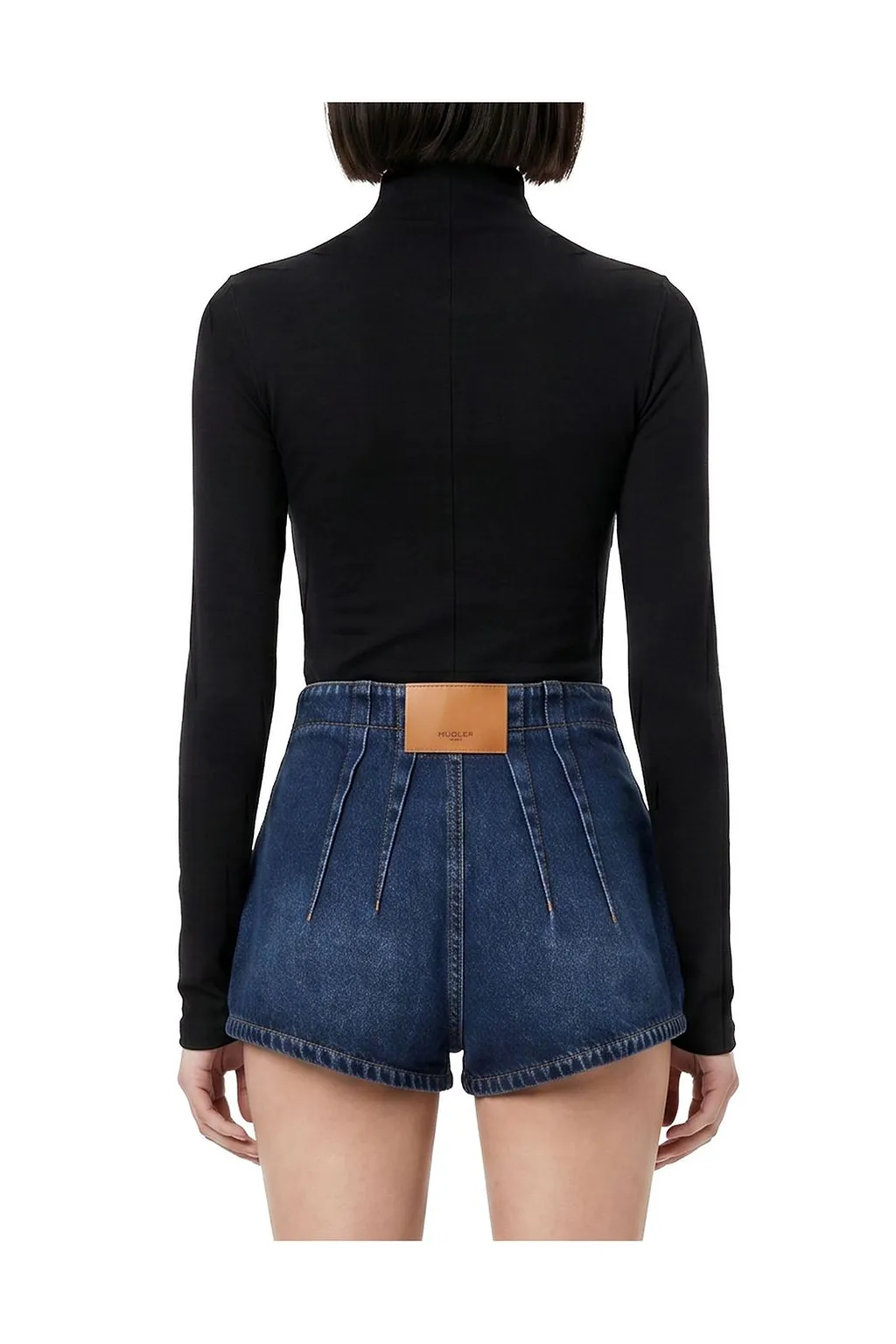 Mugler Column Jersey Top