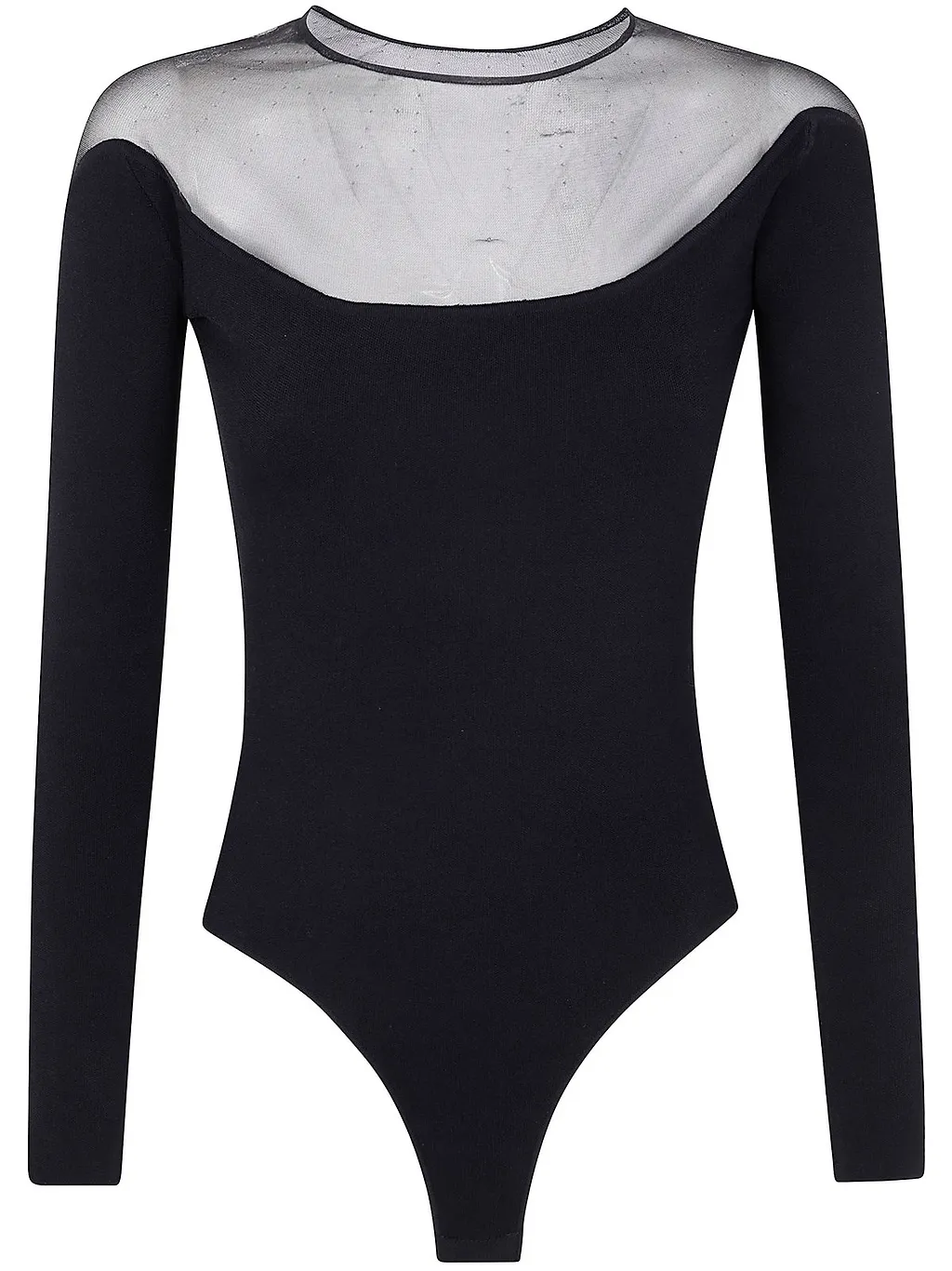 Mugler Crewneck Long-Sleeved Bodysuit