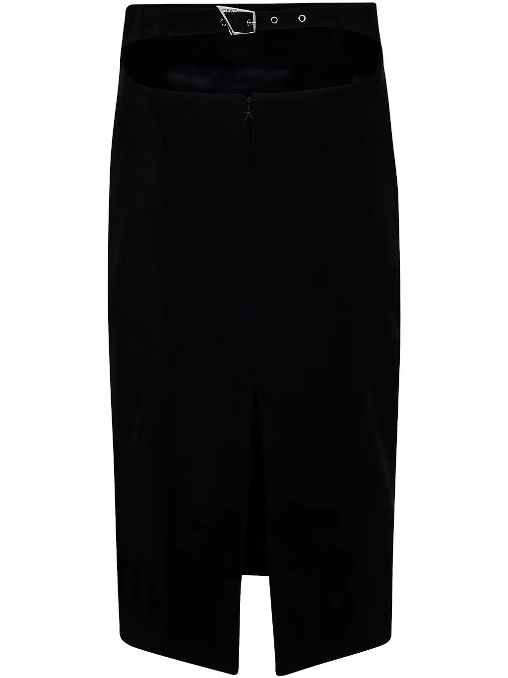 Mugler Cut-Out Back Slit Mini Skirt