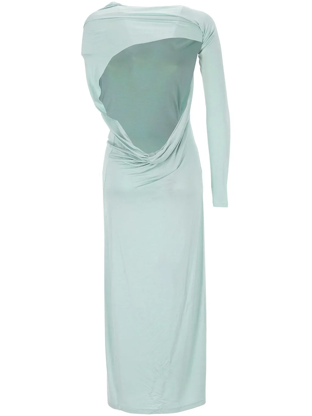 Mugler Draped Jersey Loop Dress