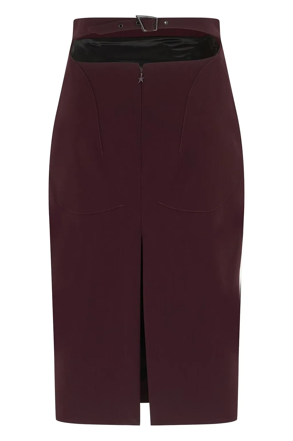 Mugler High Waist Front Split Skirt