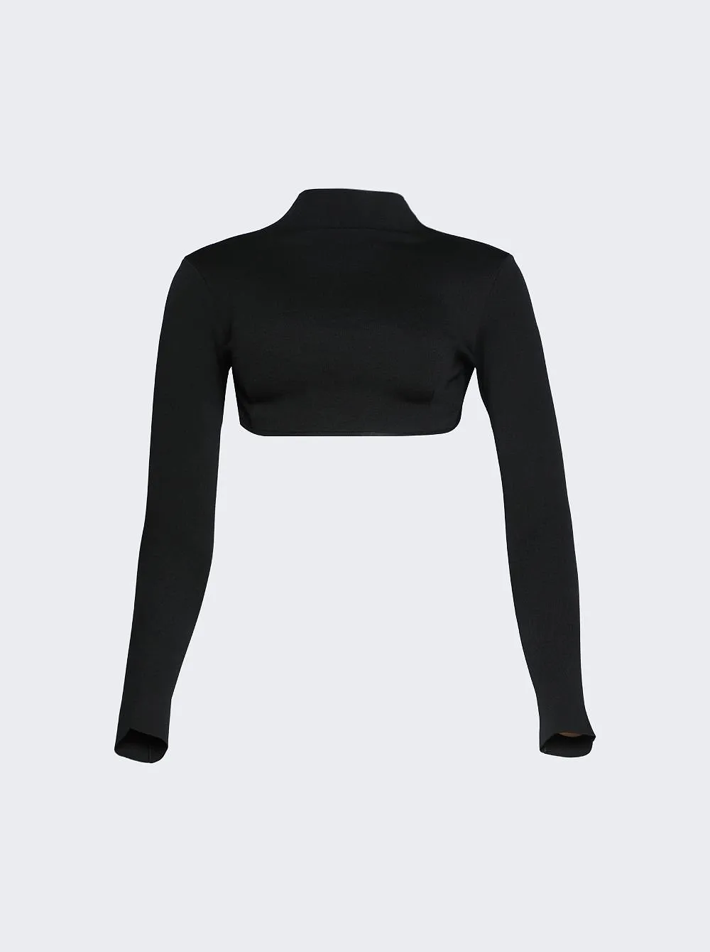 Mugler Long-Sleeve Cropped Top