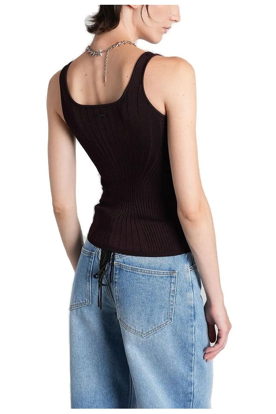 Mugler Sculpting Knit Tank Top