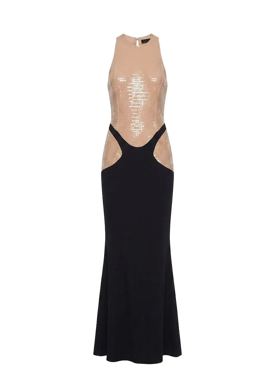 Mugler Sequin Embellished Sleeveless Dress