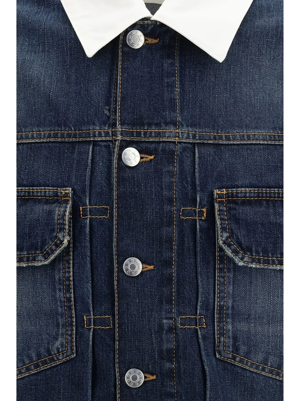 Namacheko Laguna Contrast-Collar Denim Jacket