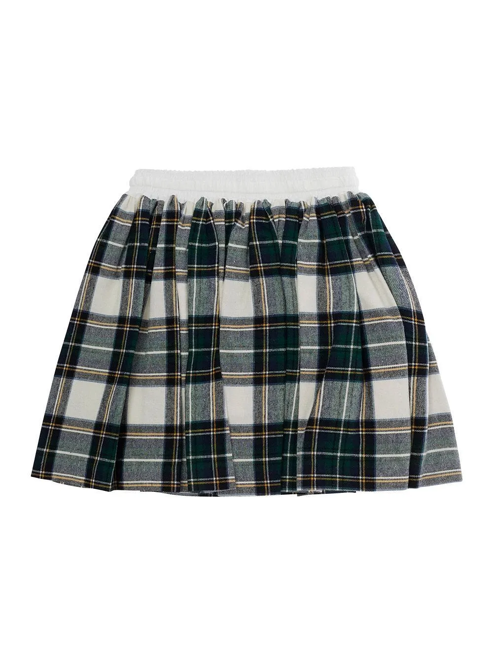 Nanan Checked Elastic-Waist Skirt